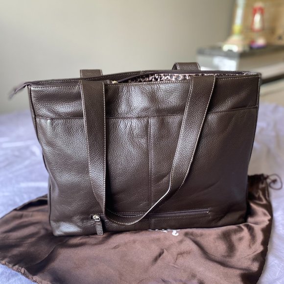 Leather large handbag/lap top bag - Picture 2 of 7